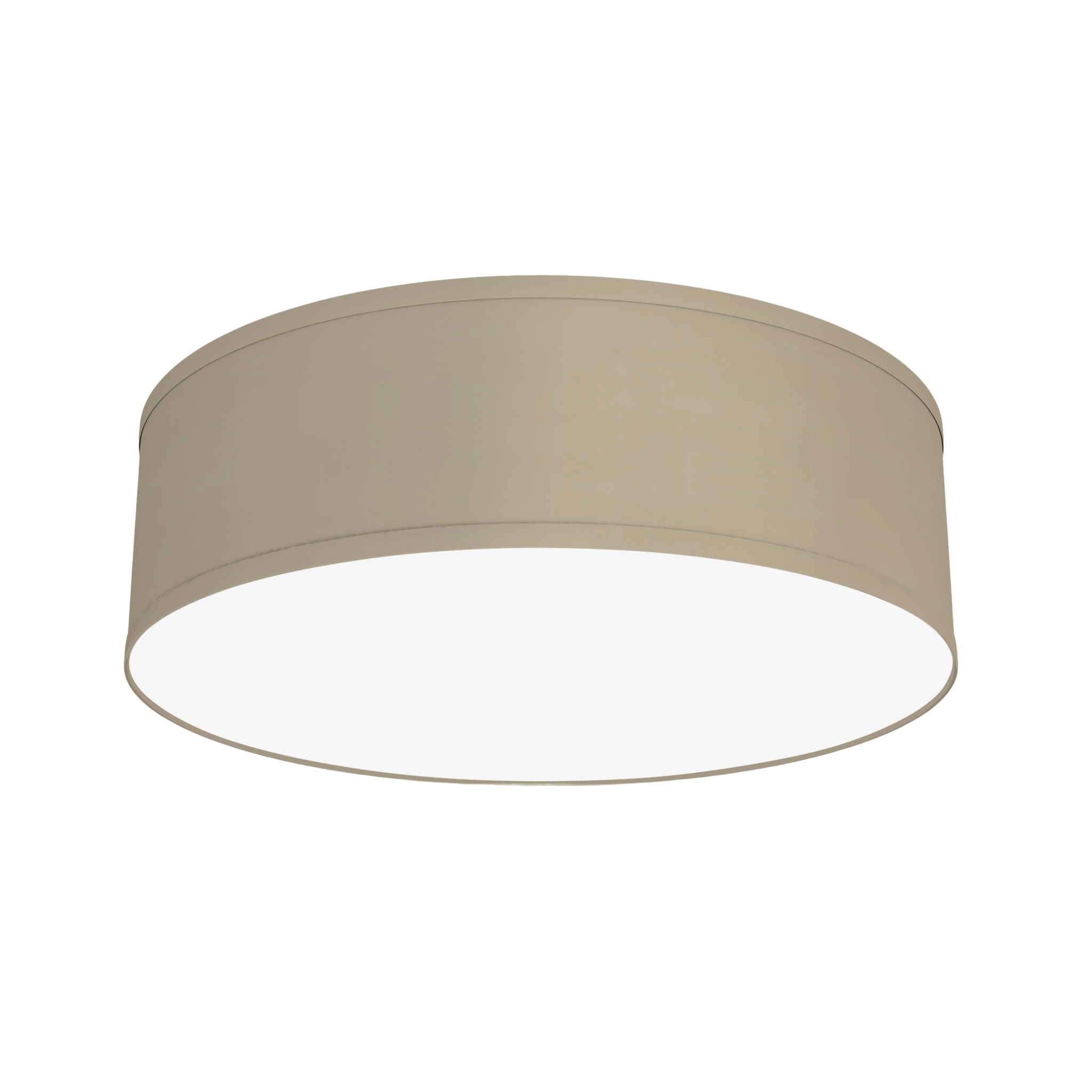 The Amy Semi Flush Mount from Seascape Fixtures in linen, tan color.