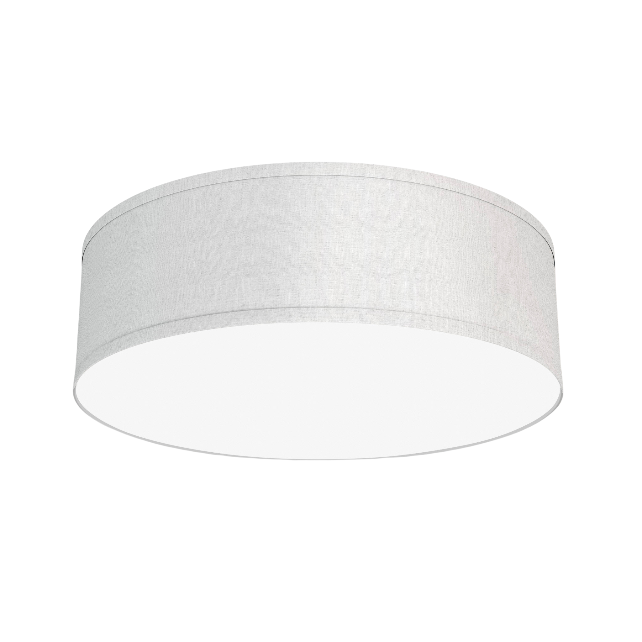 The Amy Semi Flush Mount from Seascape Fixtures in linen, white color.