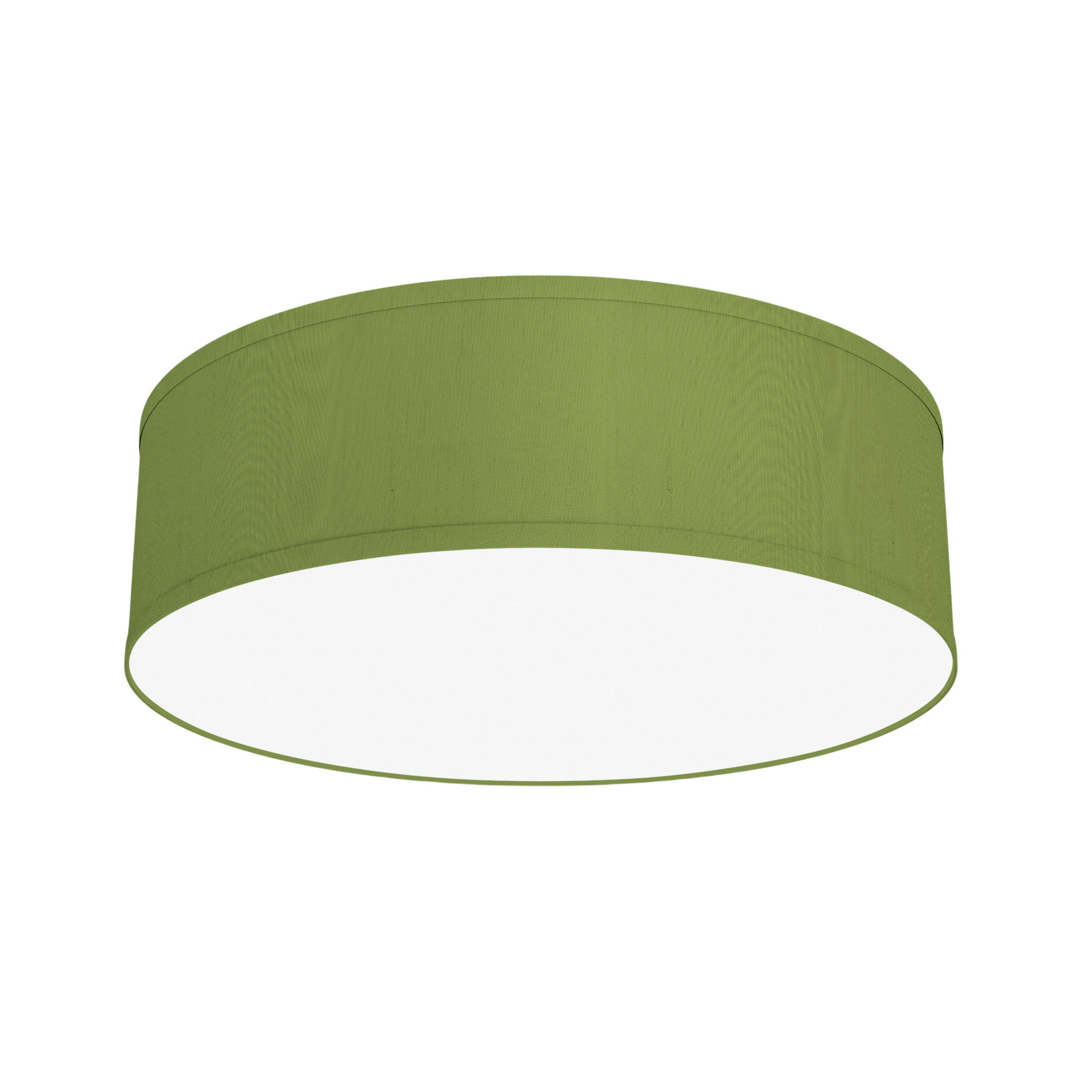 The Amy Semi Flush Mount from Seascape Fixtures in silk, verde color.