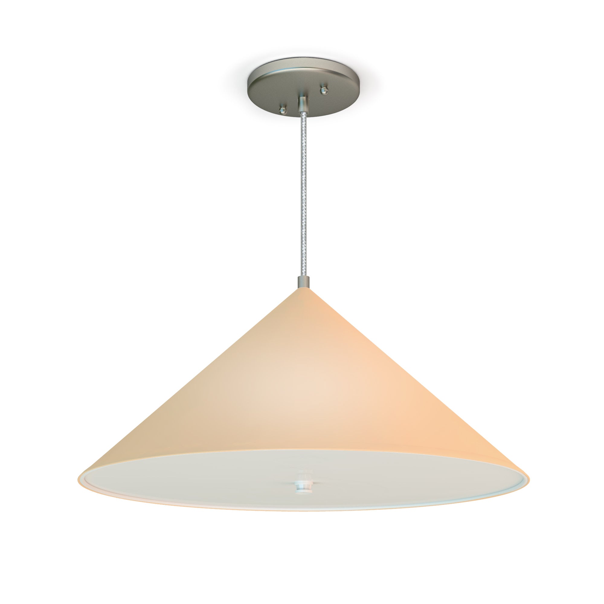 The Angelica hanging ceiling light is the perfect addition to any space within your home or hospitality project. Available in a variety of sizes with hand-tailored textured fabric or a photo veneer shade, this light brings texture and beauty to bars, kitchen islands, hallways, foyers, and bedrooms.