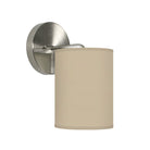 The Blair Wall Sconce from Seascape Fixtures in linen, tan color.