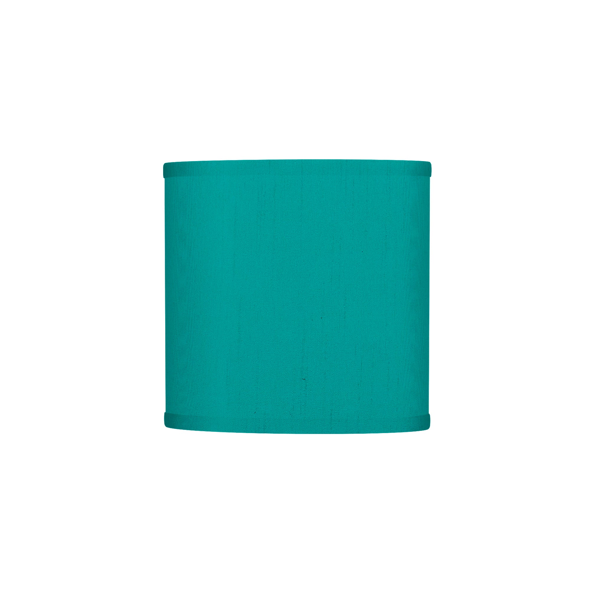The Bryant Wall Sconce from Seascape Fixtures with a silk shade in turquoise color.