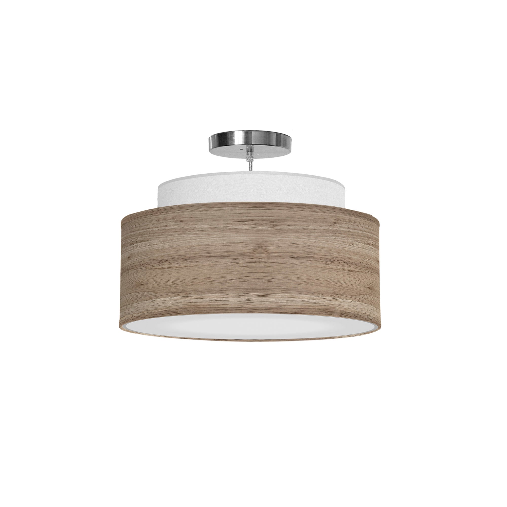 The Elsa Hanging Lamp from Seascape Fixtures with a photo veneer shade in natural color.