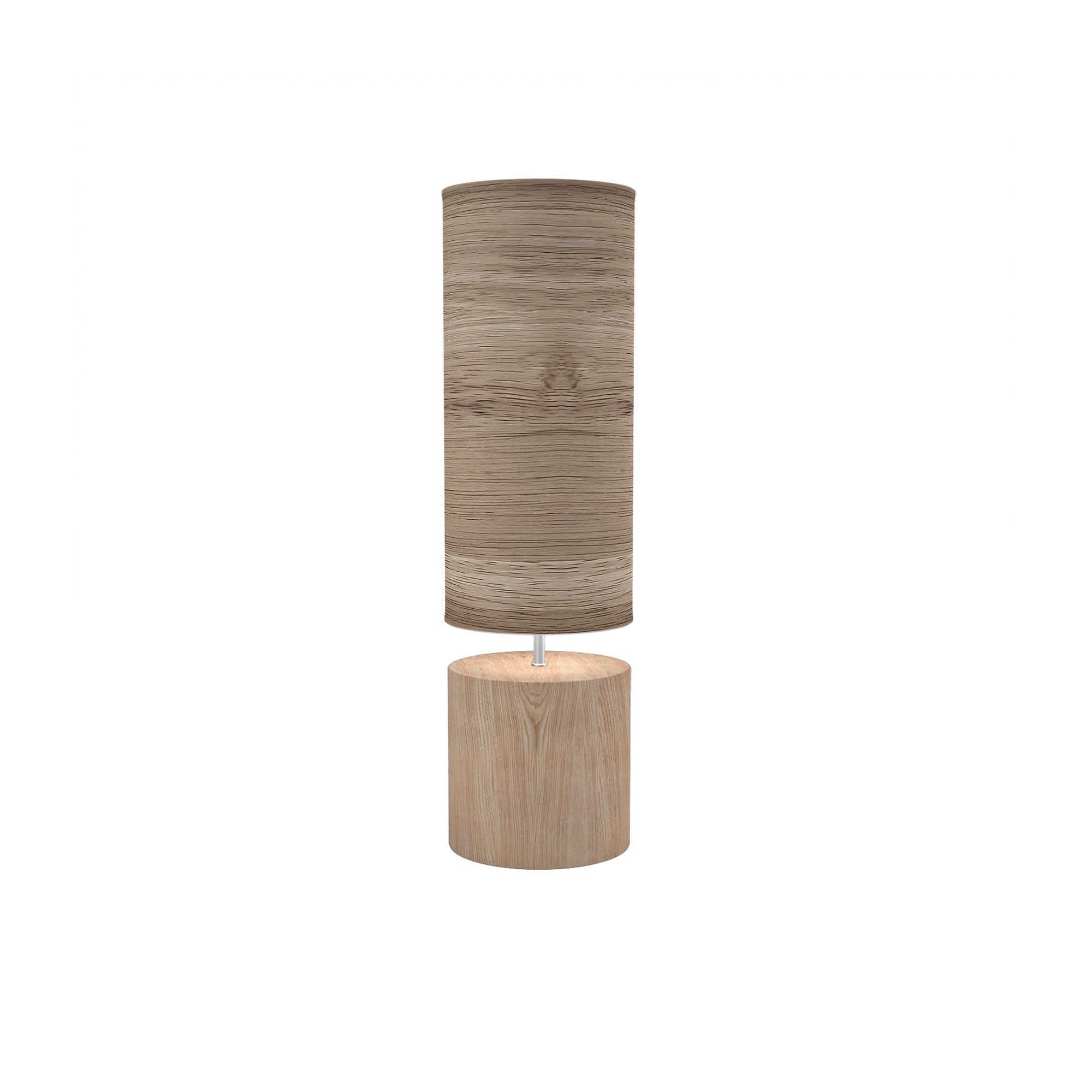 The Laurie Table Lamp from Seascape Fixtures with the natural base with photo veneer shade in natural color.