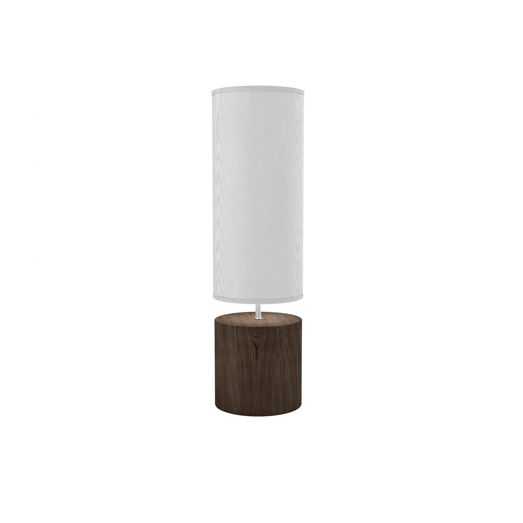 The Laurie Table Lamp from Seascape Fixtures with the walnut base with silk shade in white color.