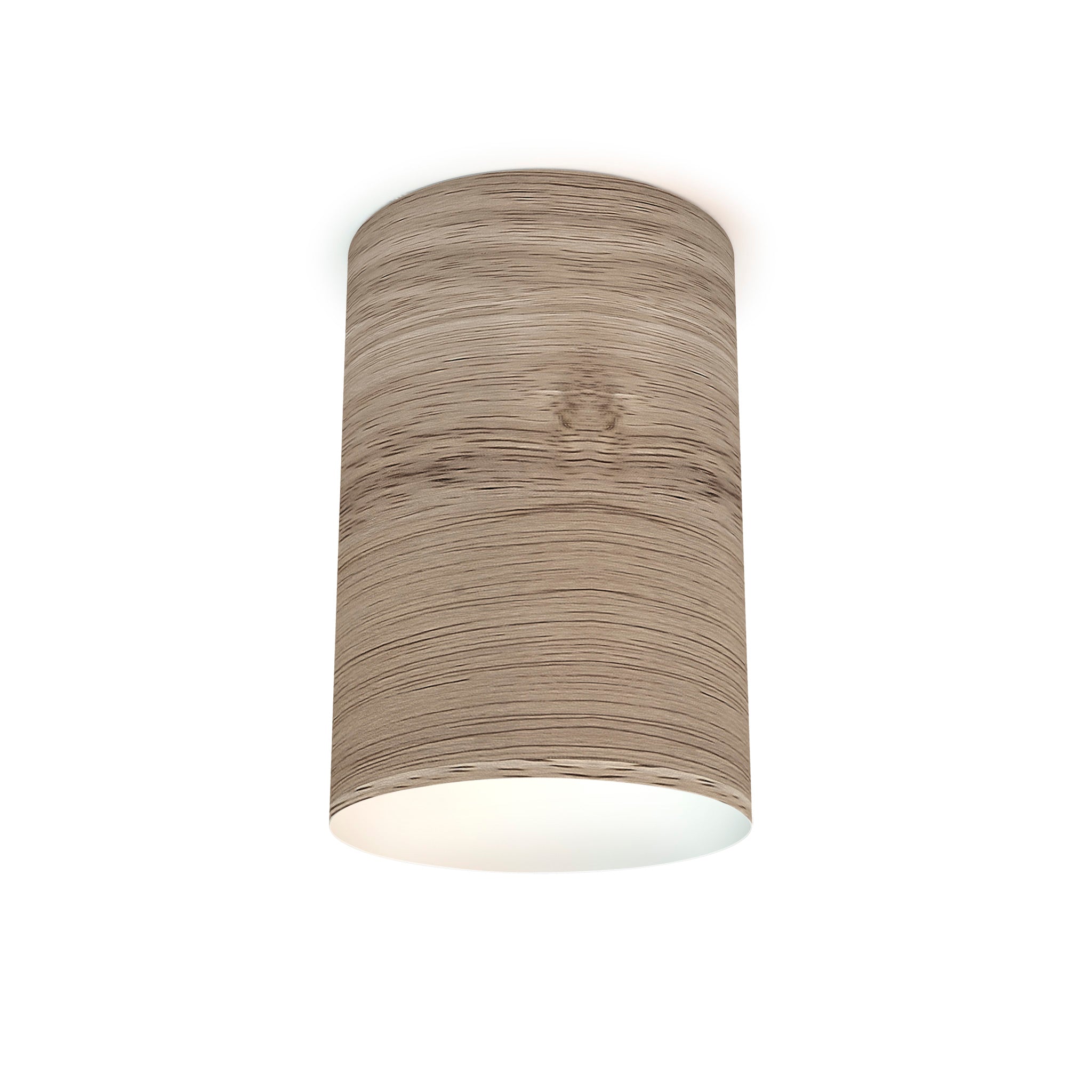 The Lily Flush Mount from Seascape Fixtures in photo veneer, natural color.