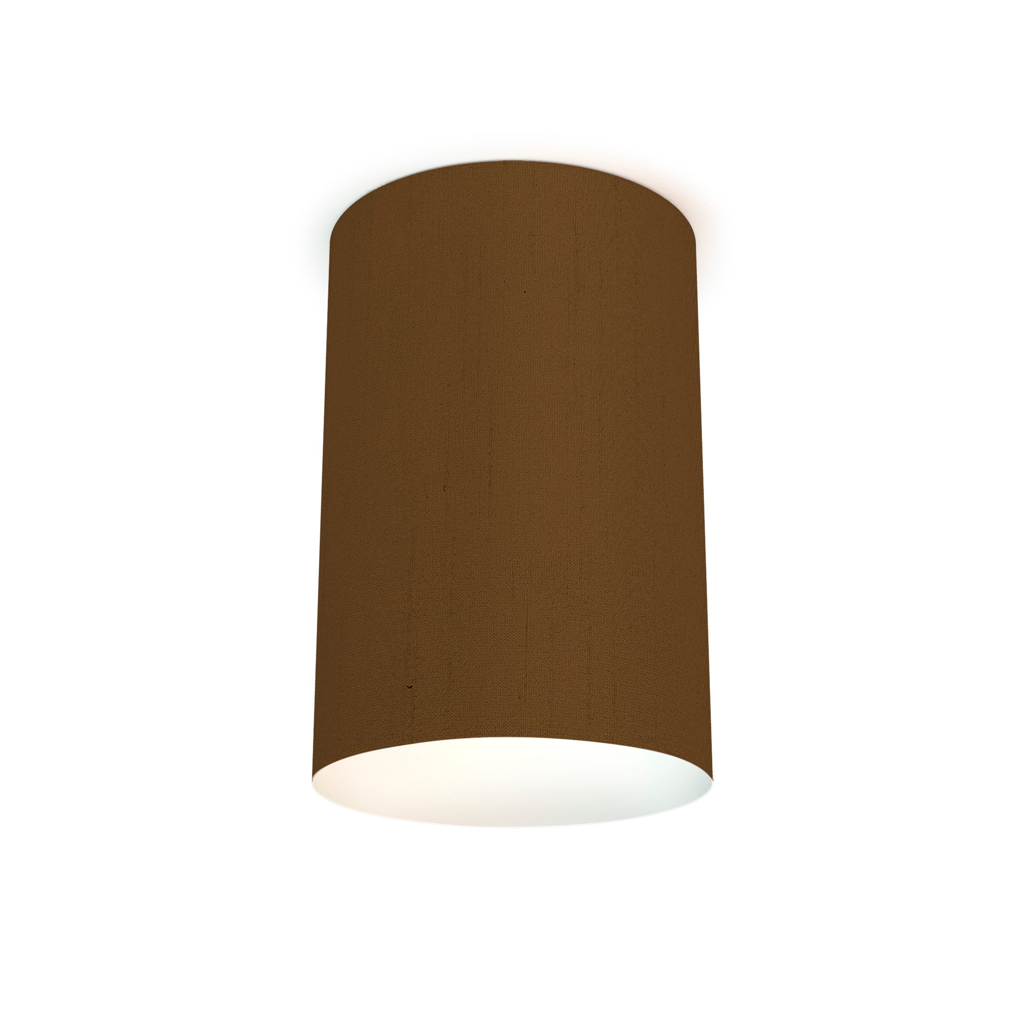 The Lily Flush Mount from Seascape Fixtures in silk, antique copper color.