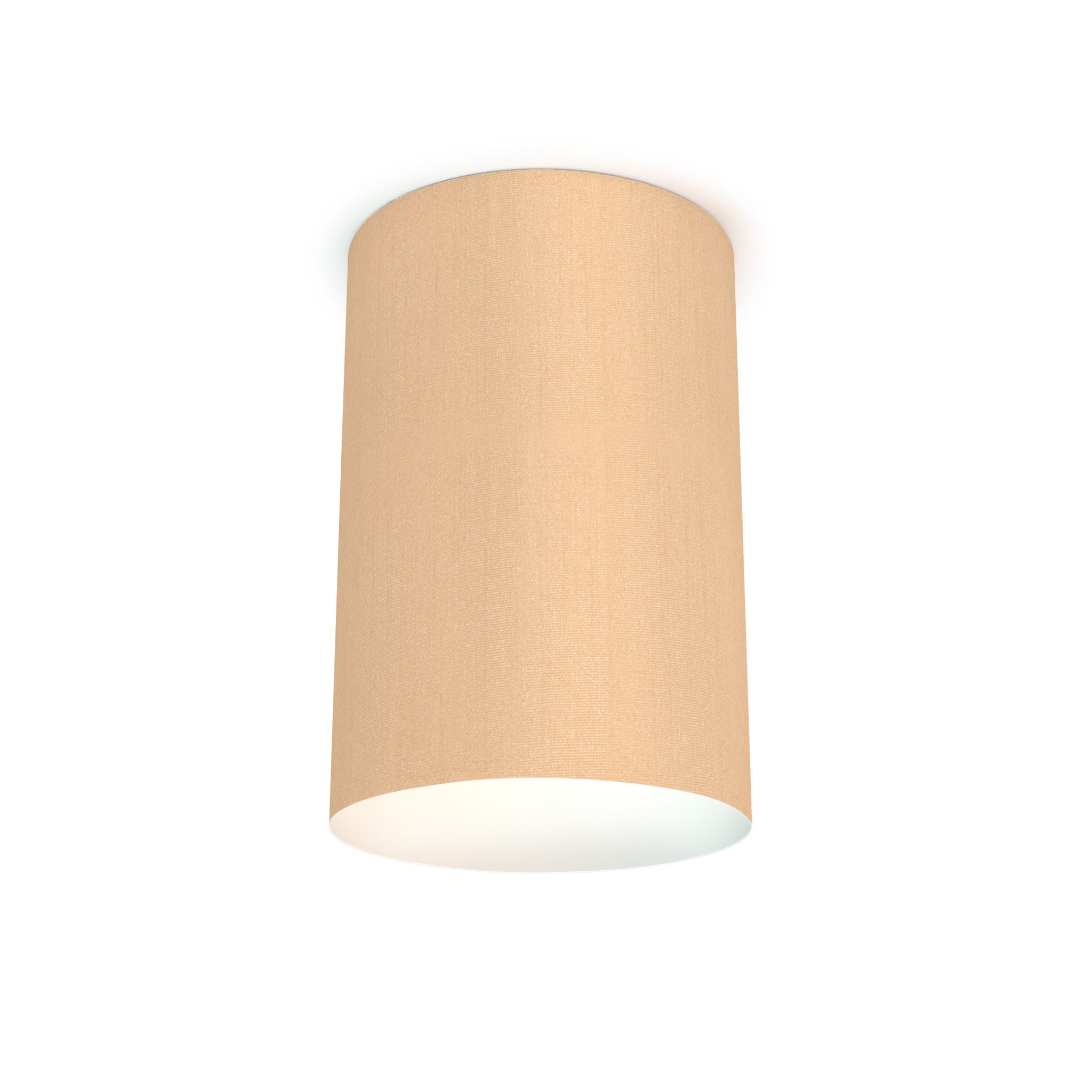 The Lily Flush Mount from Seascape Fixtures in silk, champagne color.