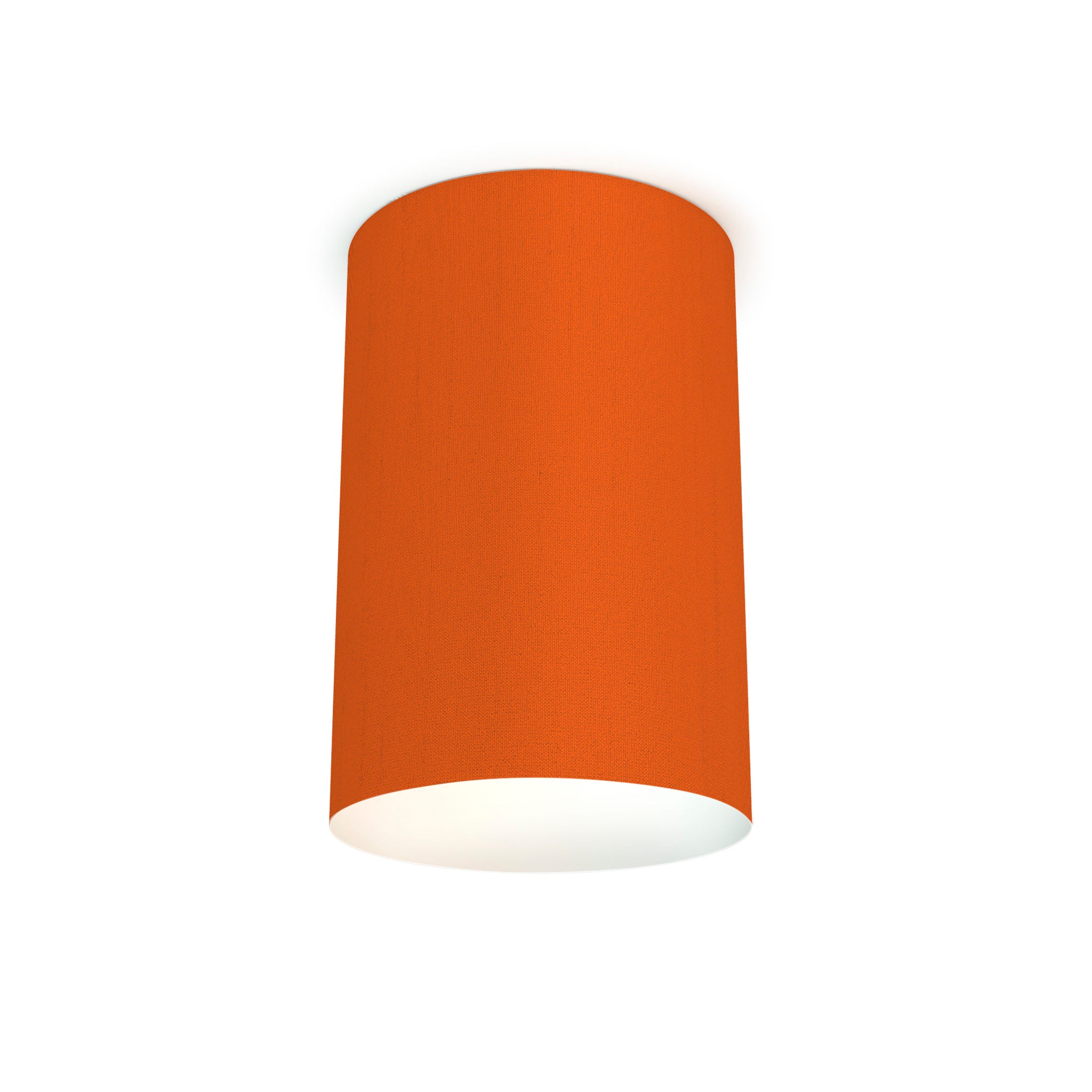 The Lily Flush Mount from Seascape Fixtures in silk, orange color.