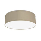 The Lisa Flush Mount from Seascape Fixtures in linen, tan color.