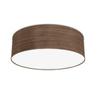 The Lisa Flush Mount from Seascape Fixtures in photo veneer, walnut color.