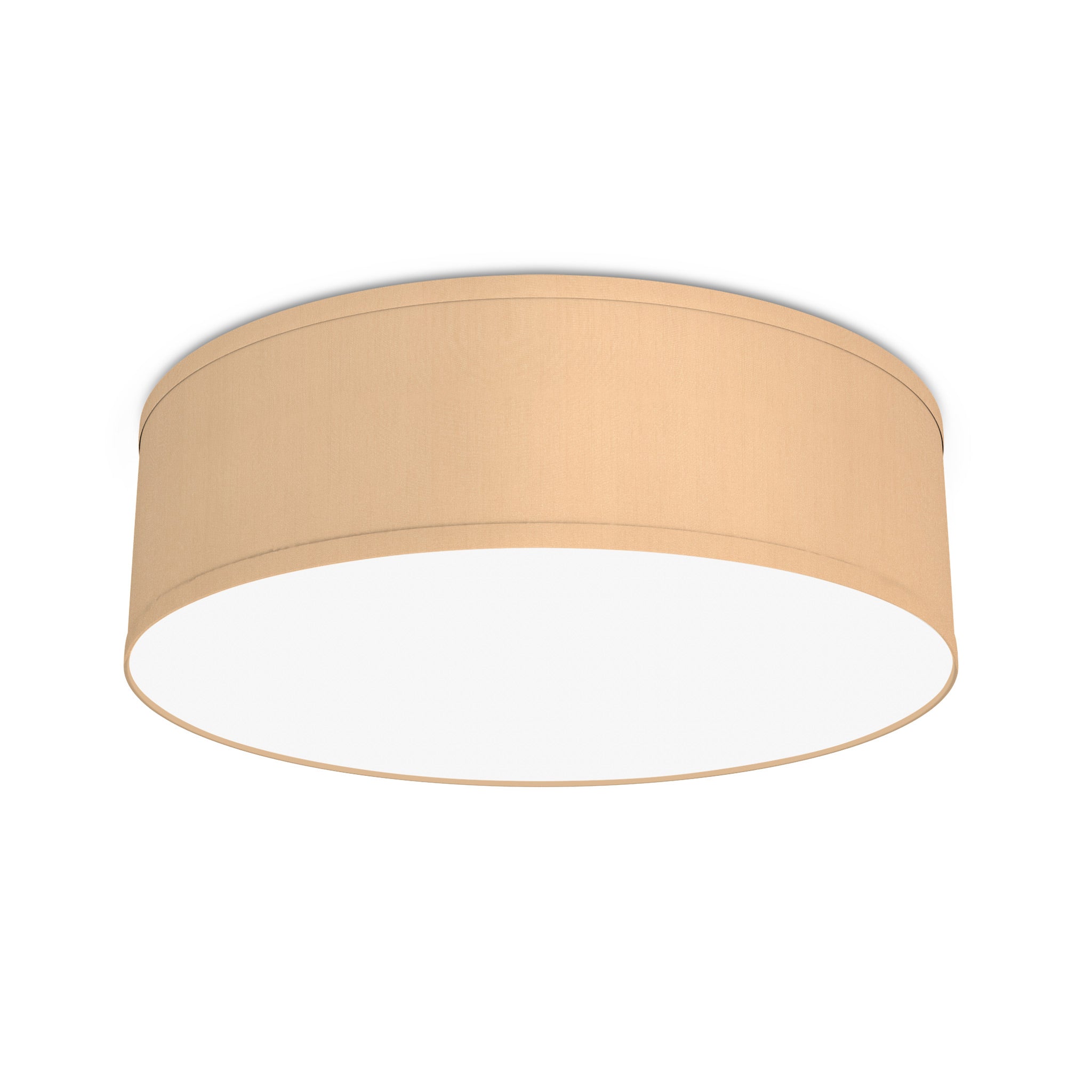 The Lisa Flush Mount from Seascape Fixtures in silk, champagne color.