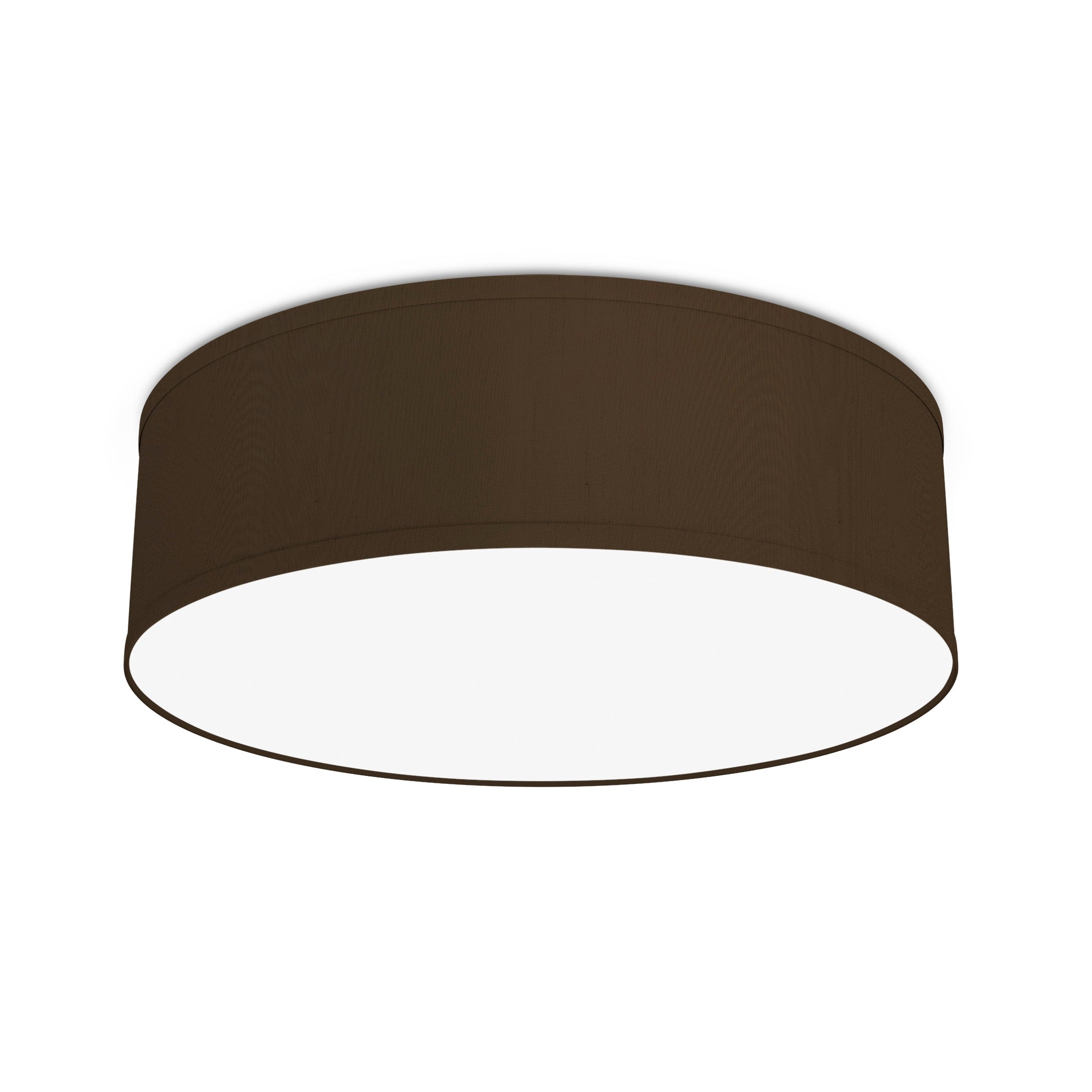 The Lisa Flush Mount from Seascape Fixtures in silk, chocolate color.