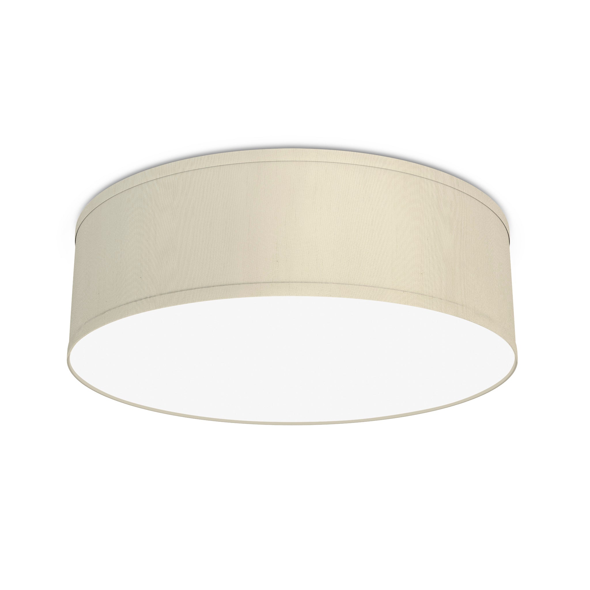 The Lisa Flush Mount from Seascape Fixtures in silk, cream color.