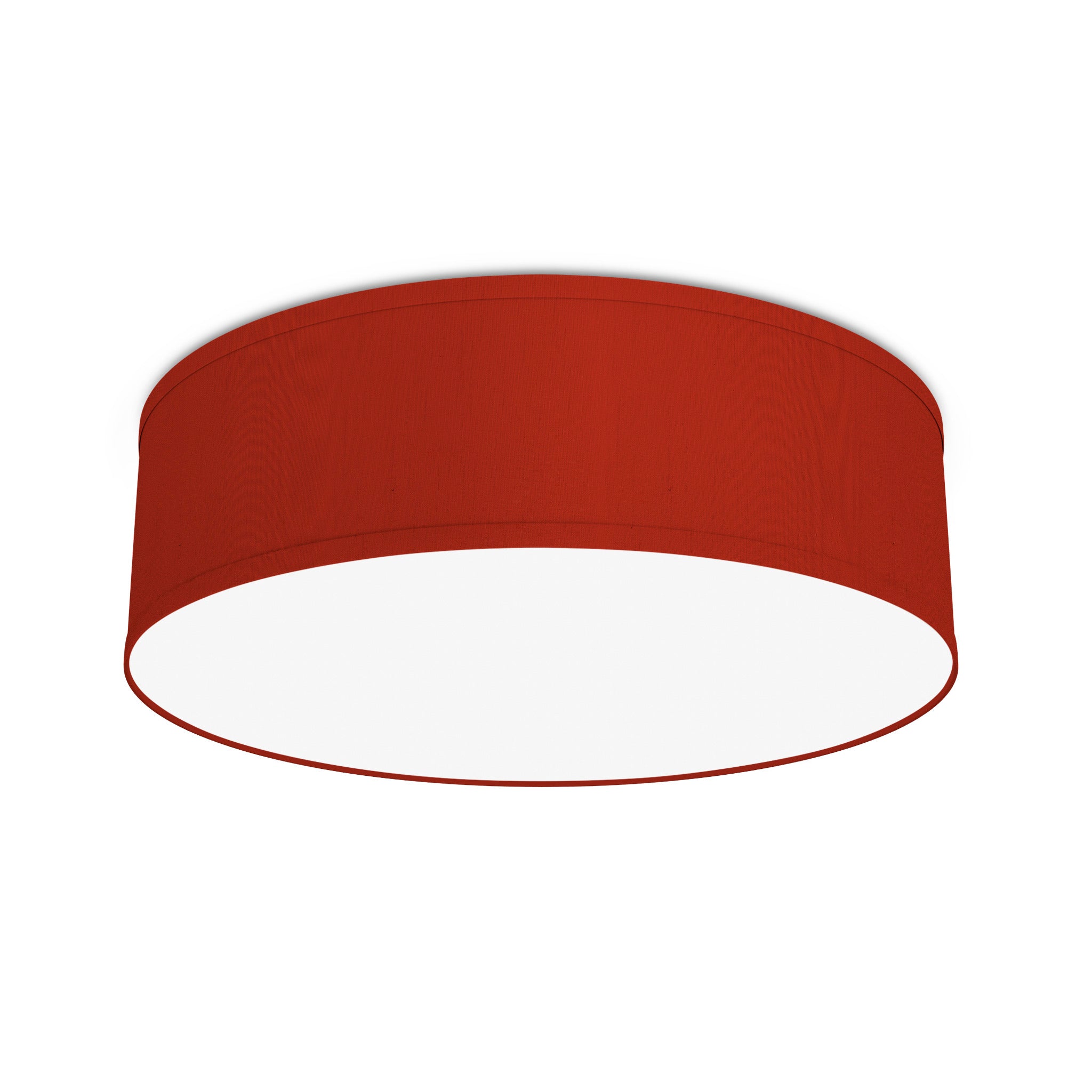 The Lisa Flush Mount from Seascape Fixtures in silk, red color.