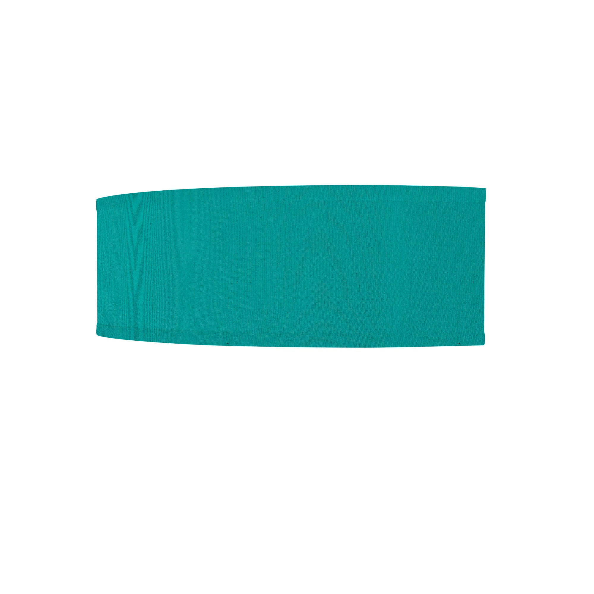 The Mora Wall Sconce from Seascape Fixtures with a silk shade in turquoise color.