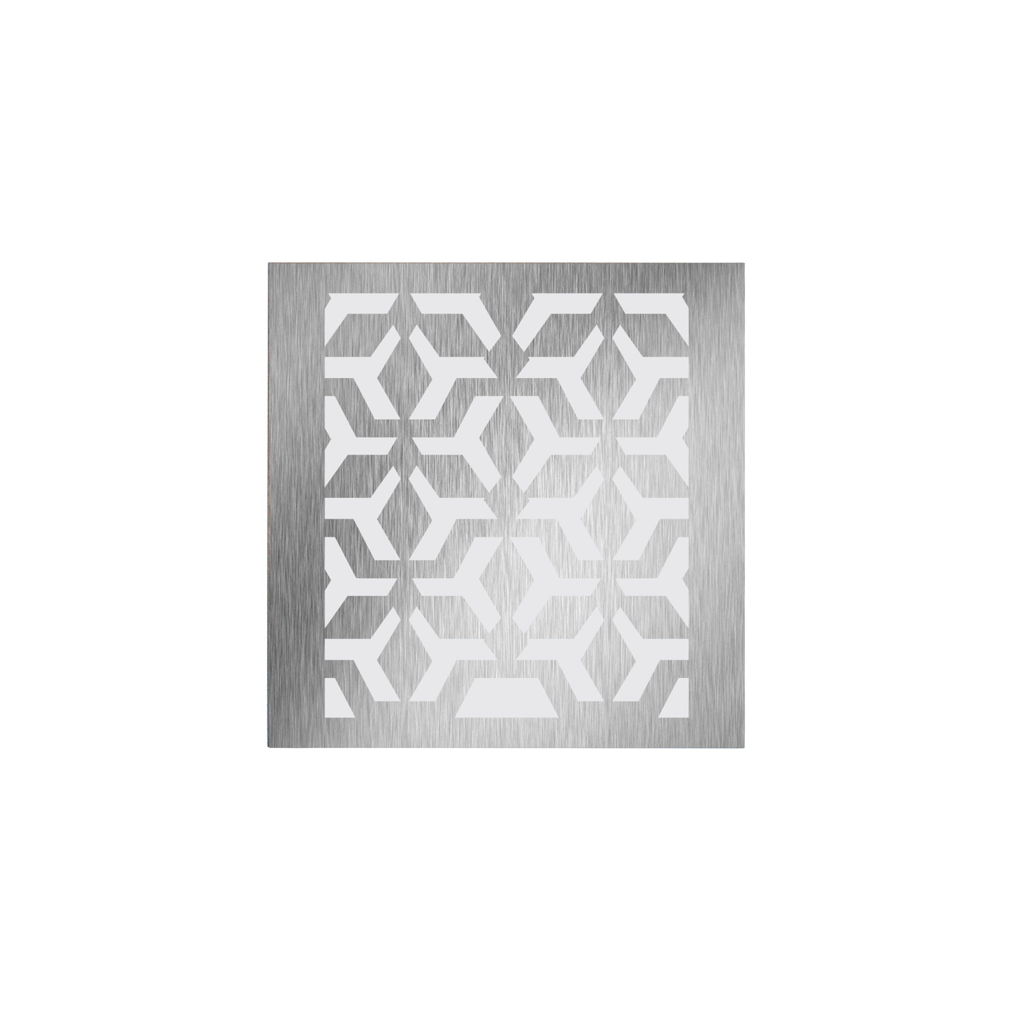 The Zen Wall Sconce from Seascape Fixtures, Aztec style in silver color.